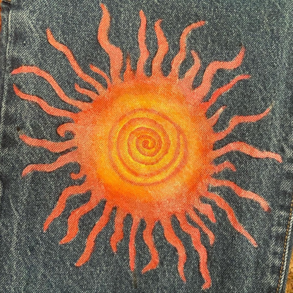 Brandy Melville Custom Painted Jeans - Picture 2 of 3